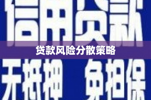 望都贷款风险分散策略